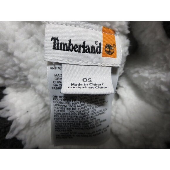 Timberland Prescott Gray Cable Knit Cap Fleece Lined Womens - Picture 4 of 7